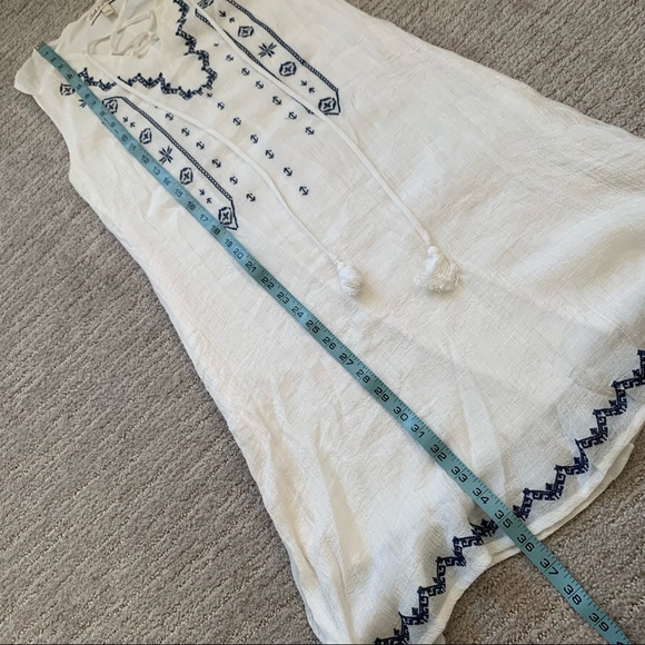 Cloth & People White Embroidered Dress Beachy Boho Small - Picture 11 of 11
